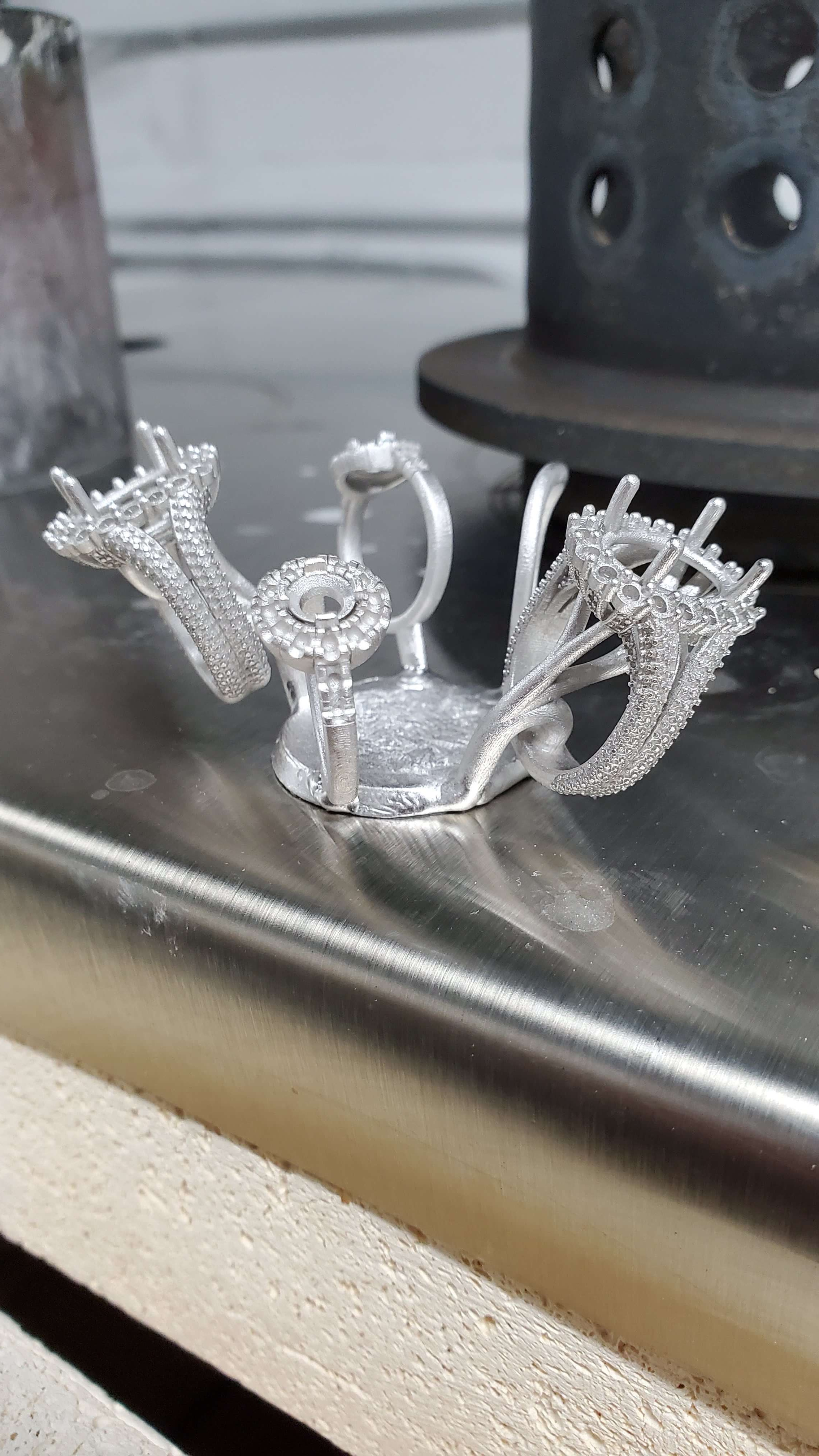 Precious metal casting process for custom jewelry manufacturing